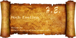 Hoch Evelina névjegykártya